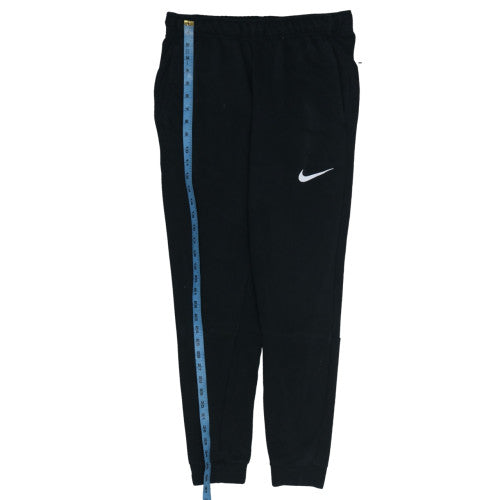Nike Men's Black Jogger Trousers L Regular Fit Fleece Tapered