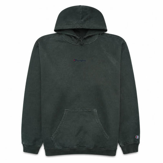 Champion Men's Green Pullover Hoodie Medium Embroidered Logo