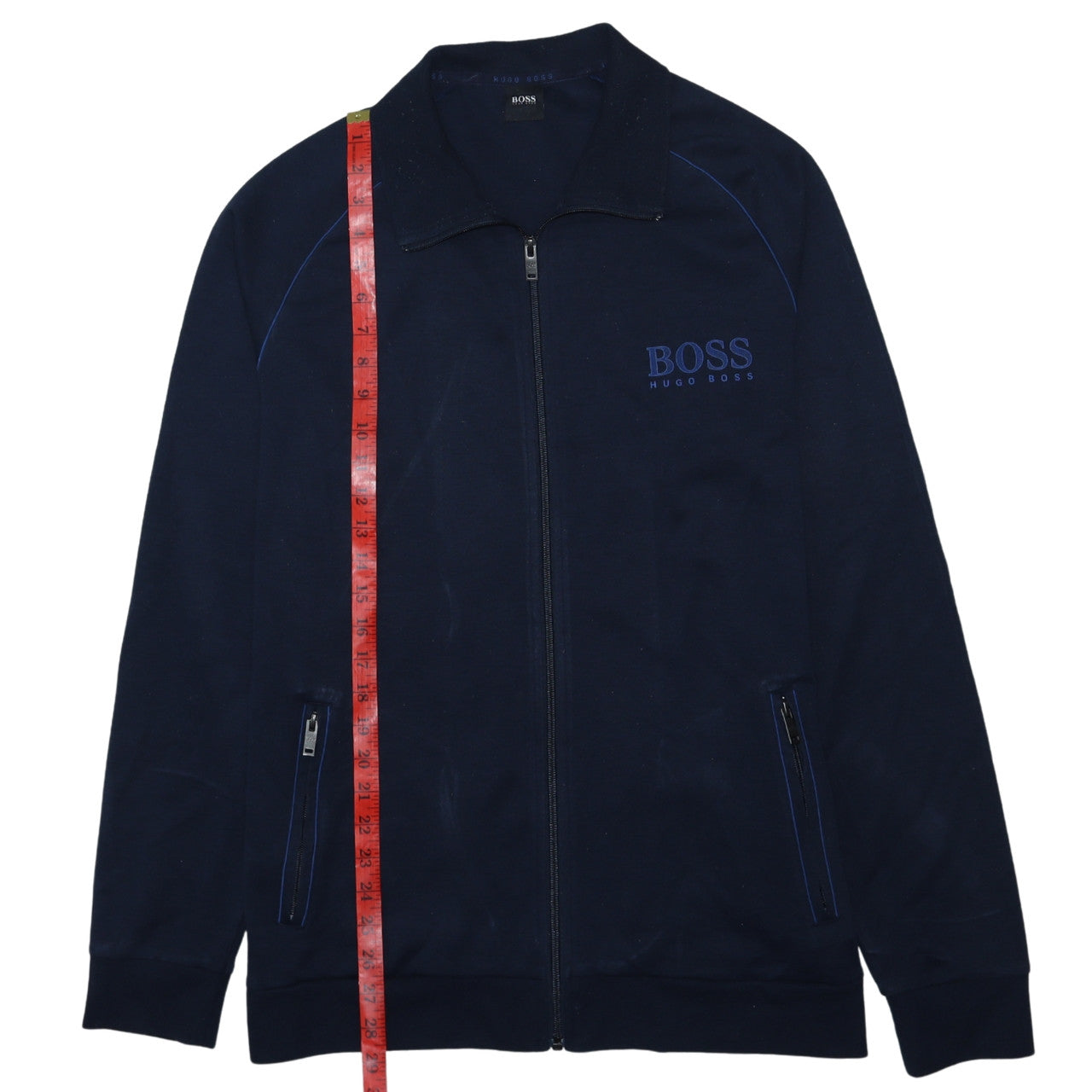 Hugo Boss Men’s Blue Full Zip Cotton Sweatshirt XL