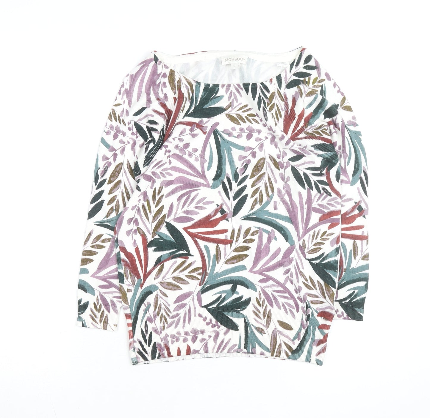 Monsoon Women's Multicoloured Floral Pullover Jumper Size S