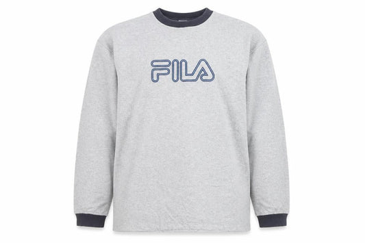 FILA Men’s Grey 2XL Pullover Logo Sweatshirt