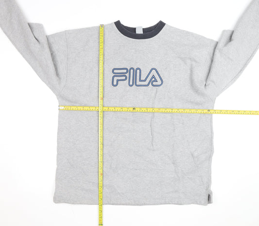 FILA Men’s Grey 2XL Pullover Logo Sweatshirt