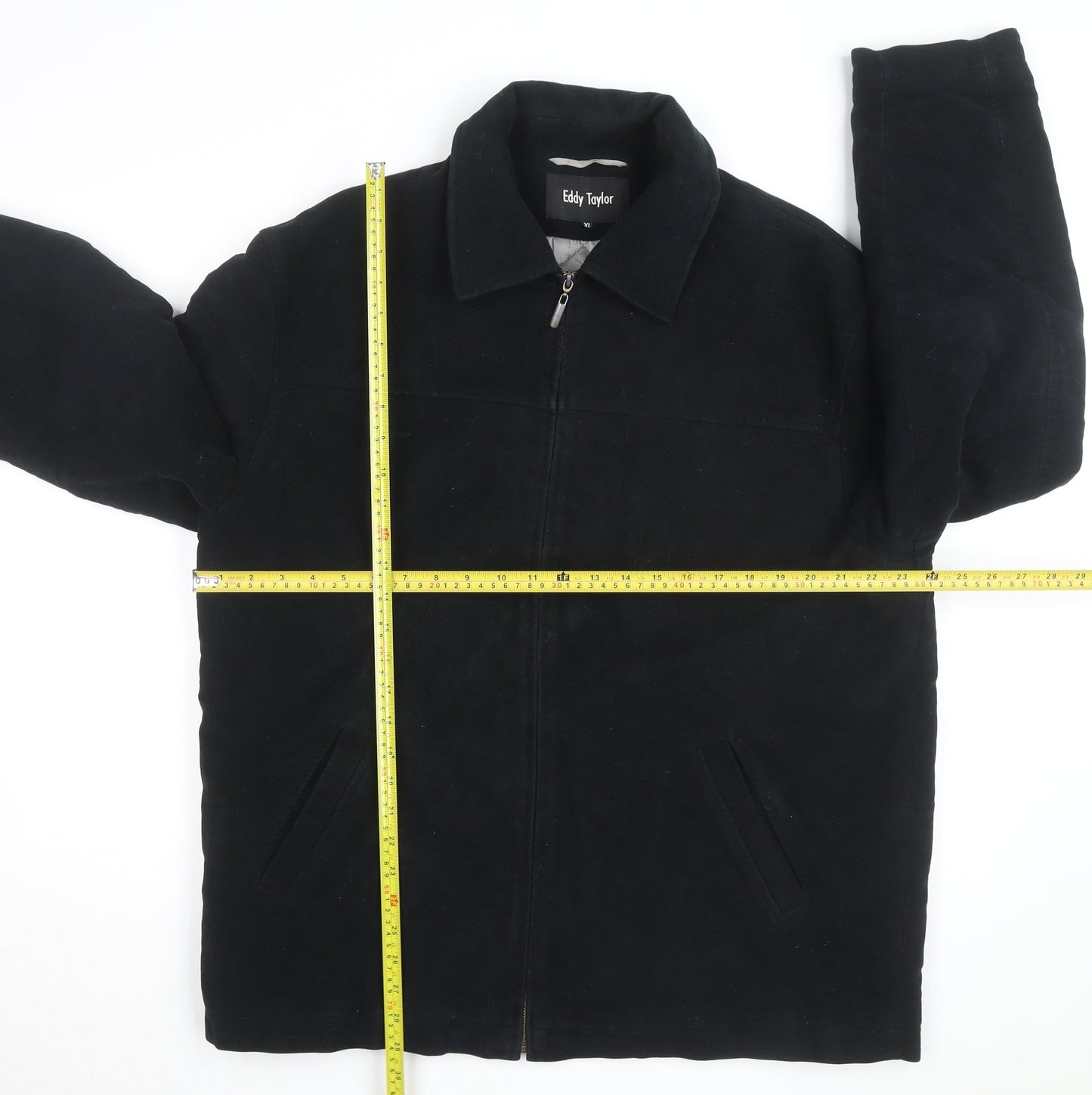 Eddy Taylor Men's Black XL Cotton Full Zip Lined Jacket