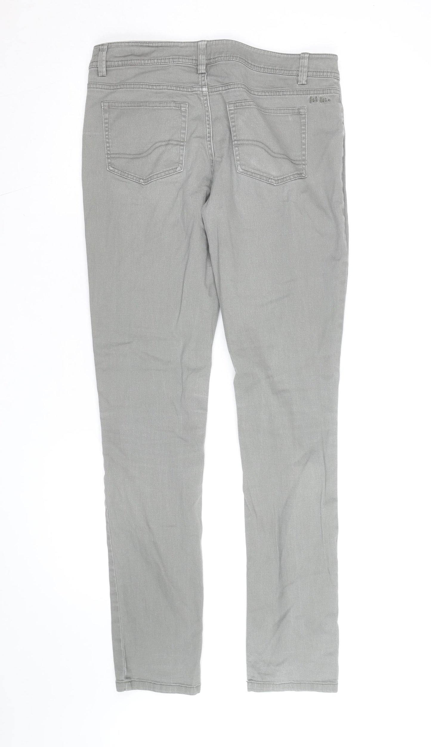 Fat Face Men's Grey Slim Fit Chino Trousers 32W Casual Cotton