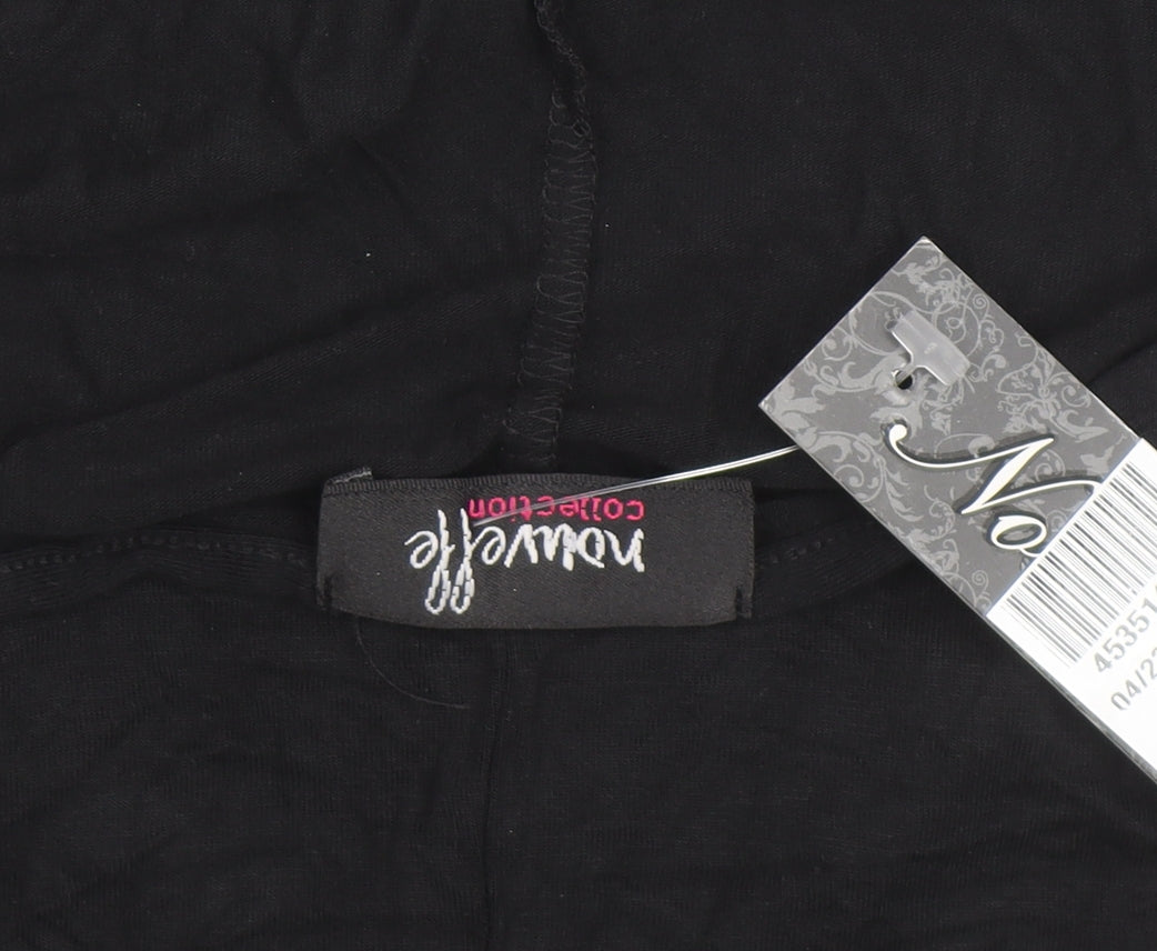 Novalee Women Black V-Neck Be Kind T-Shirt Dress Size 14