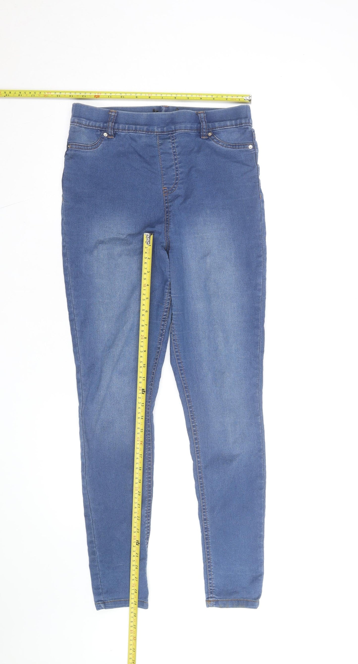 F&F Women Blue Size 14 Slim Fit Stretch Denim Jegging Jeans