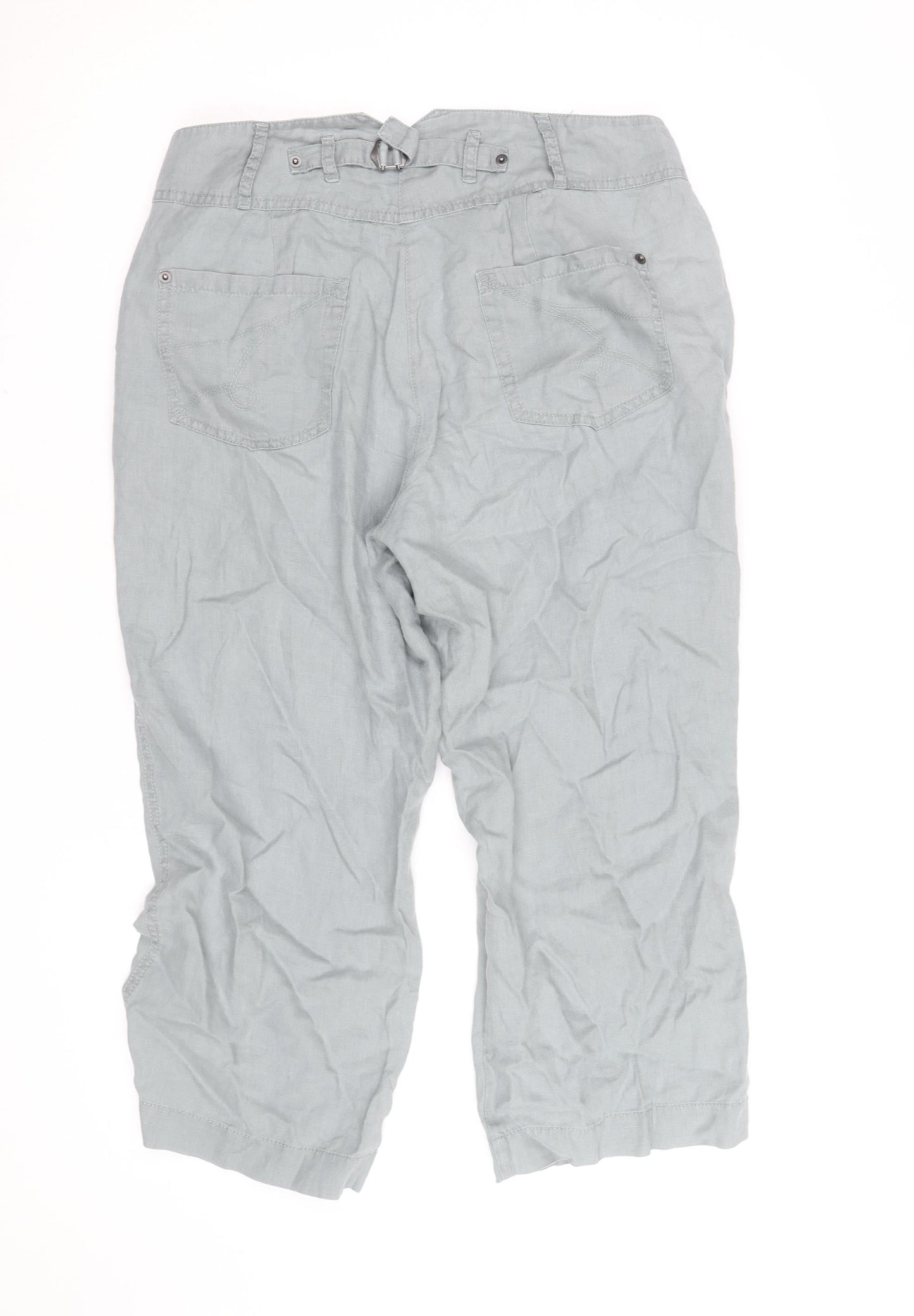 Sandwich Women’s Grey Cotton Linen Cargo Shorts Size 10