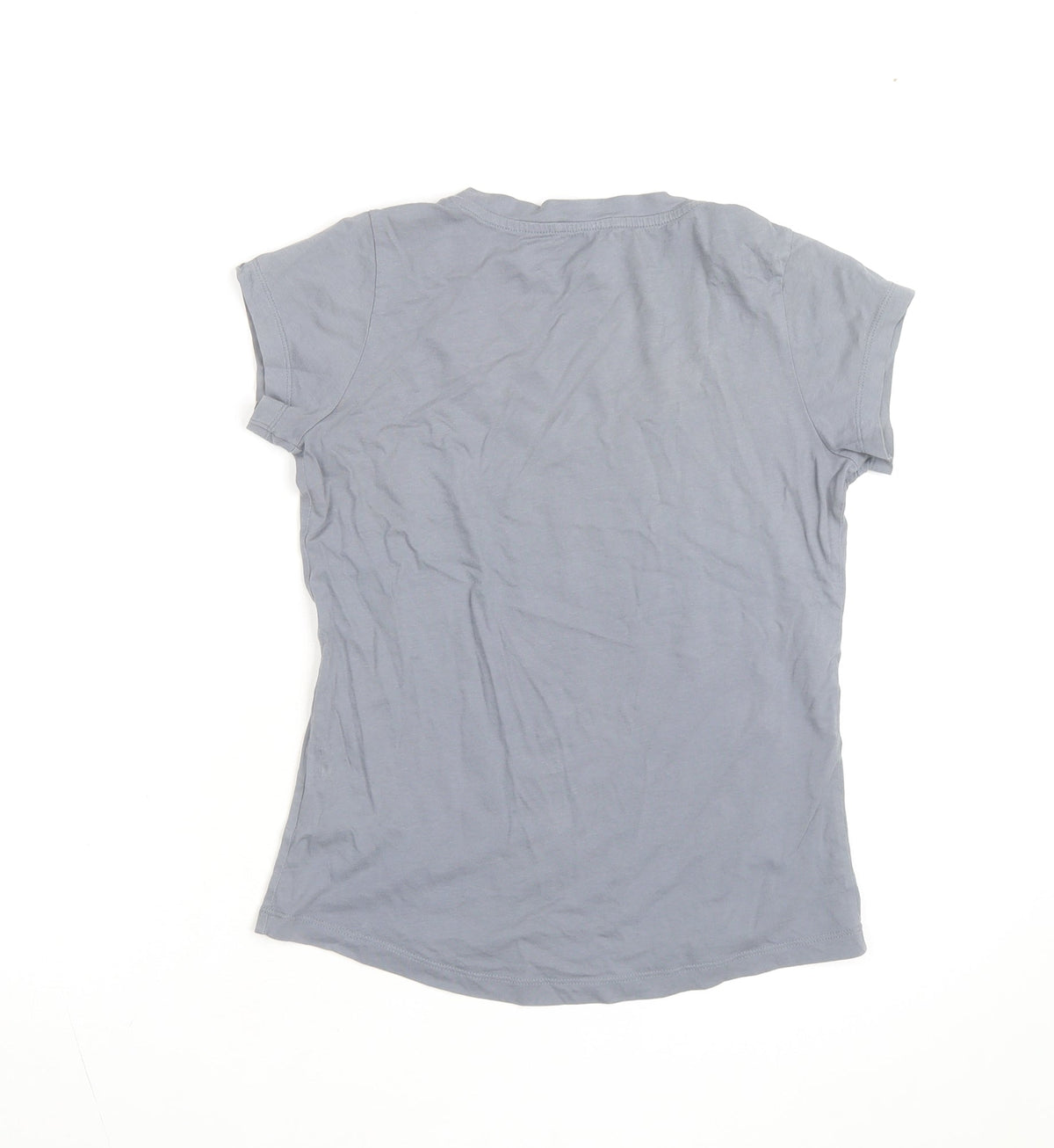 Calvin Klein Jeans Women's Grey Scoop Neck Cotton T-Shirt Size S