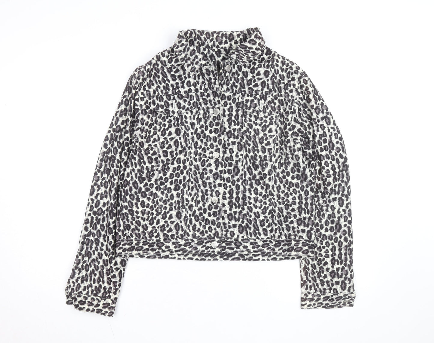 Amanda Smith Petites Women's Multicoloured Animal Print Short Jacket Size 10