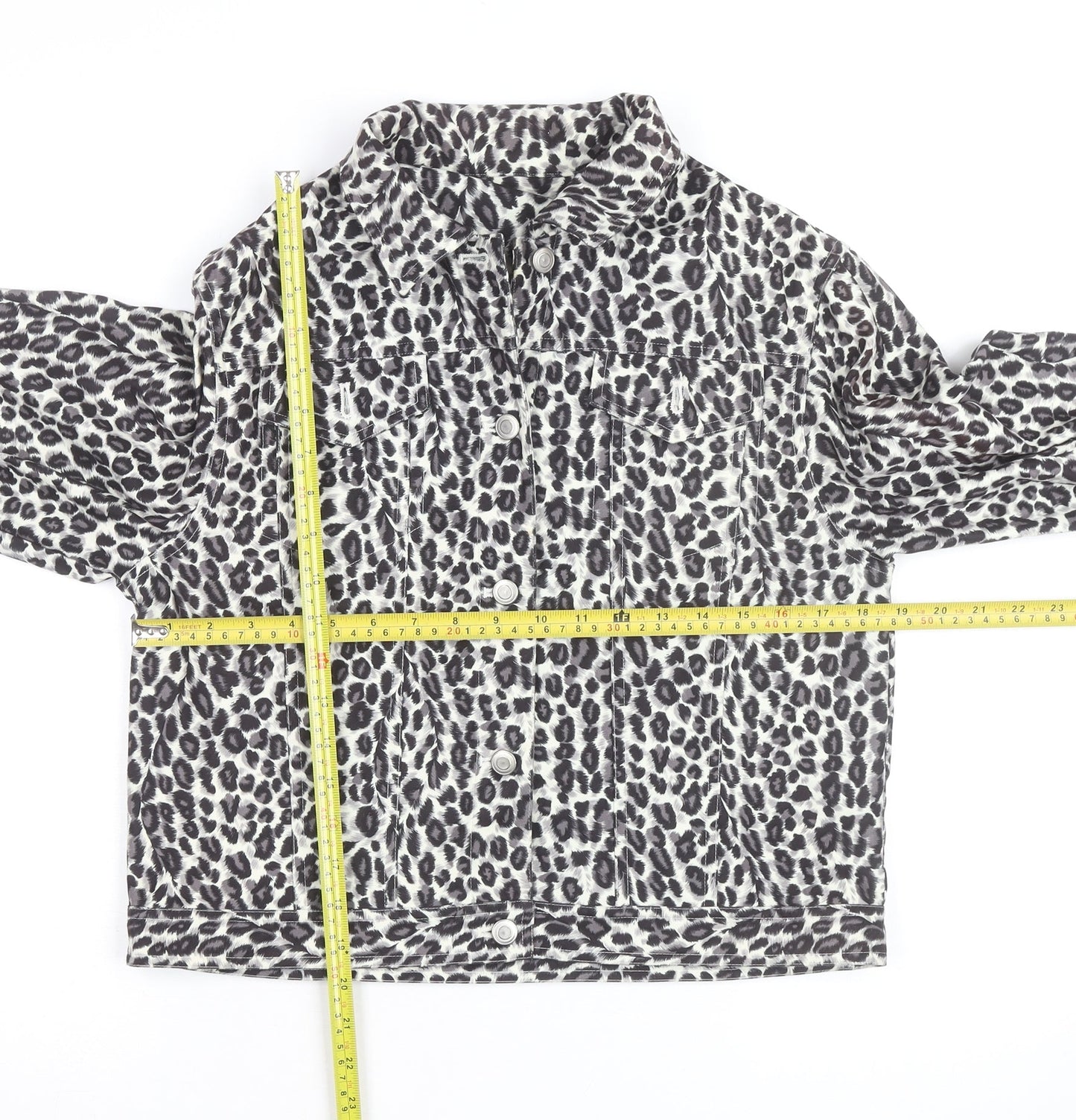 Amanda Smith Petites Women's Multicoloured Animal Print Short Jacket Size 10