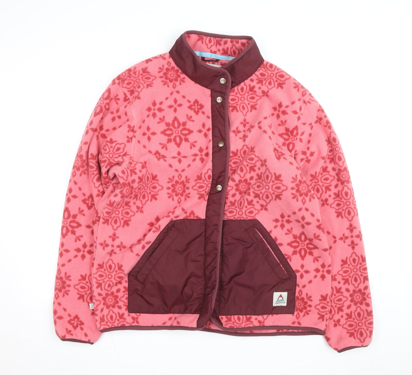 Passenger Women’s Pink Floral Fleece Jacket XL Hiking Outdoor