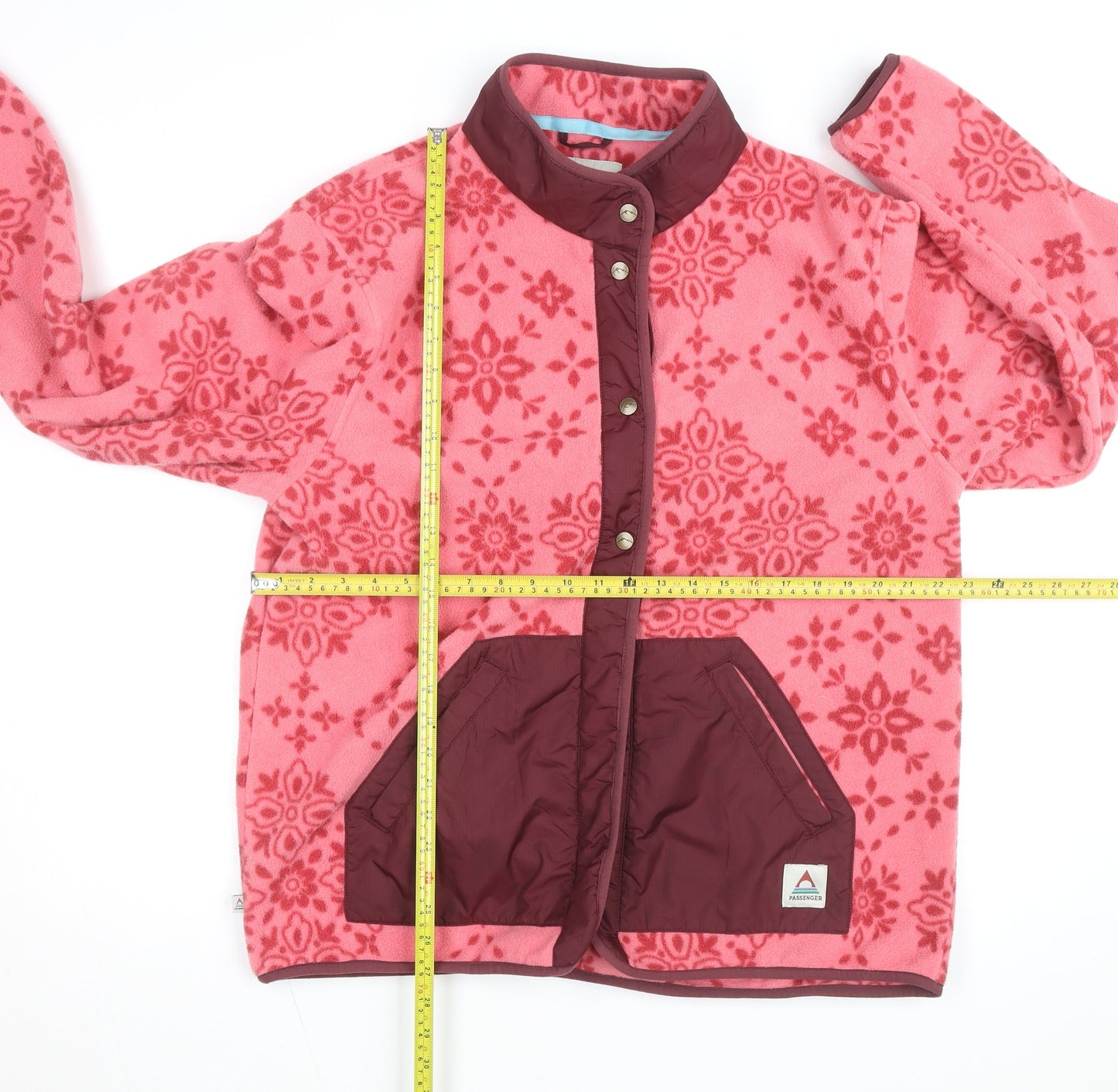 Passenger Women’s Pink Floral Fleece Jacket XL Hiking Outdoor