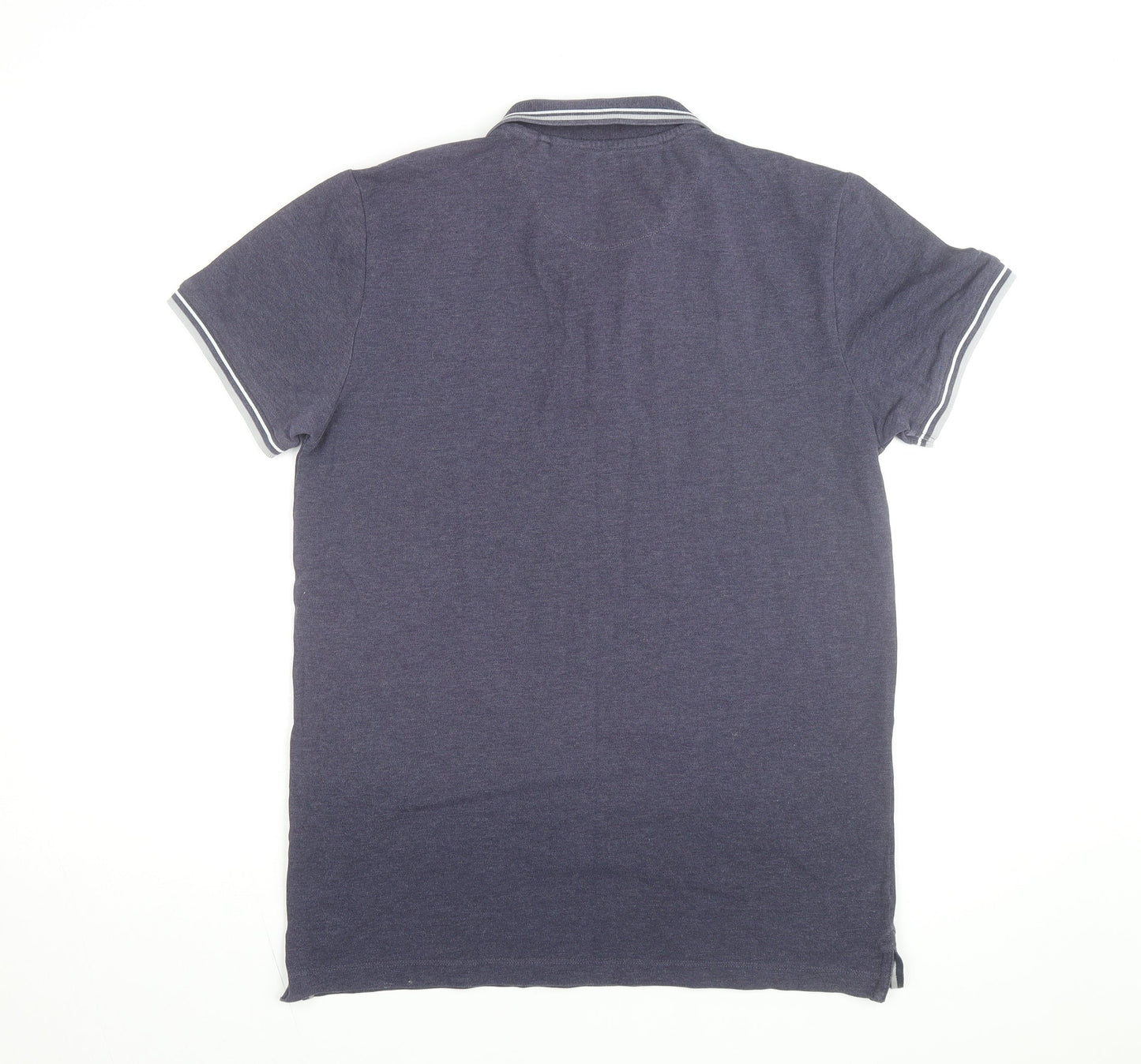 EASY Men’s Blue Polo Shirt Medium Cotton Blend Casual Top