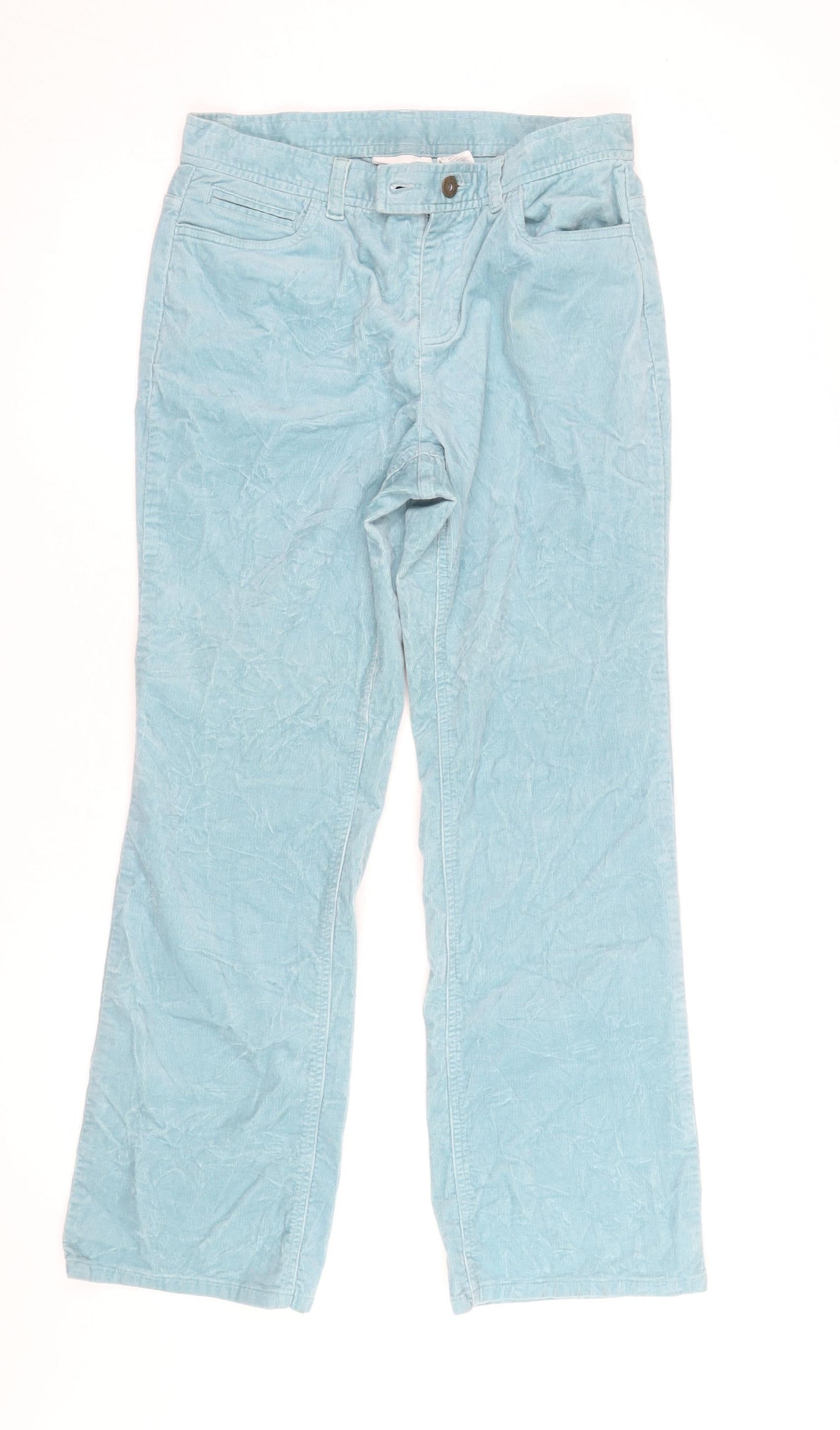 Liz Claiborne Women's Blue Petite Chino Corduroy Trousers Size 8