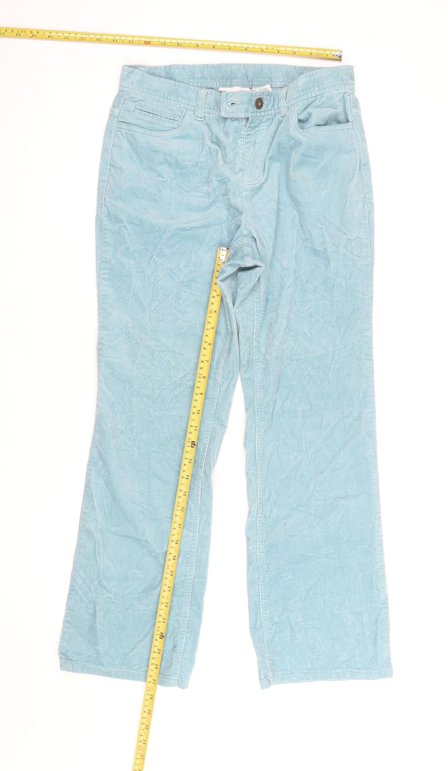 Liz Claiborne Women's Blue Petite Chino Corduroy Trousers Size 8