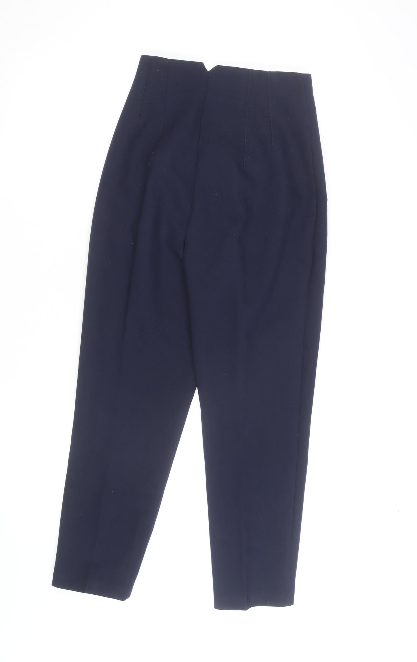 Zara Women's Blue XS Tapered High Waist Tailored Trousers
