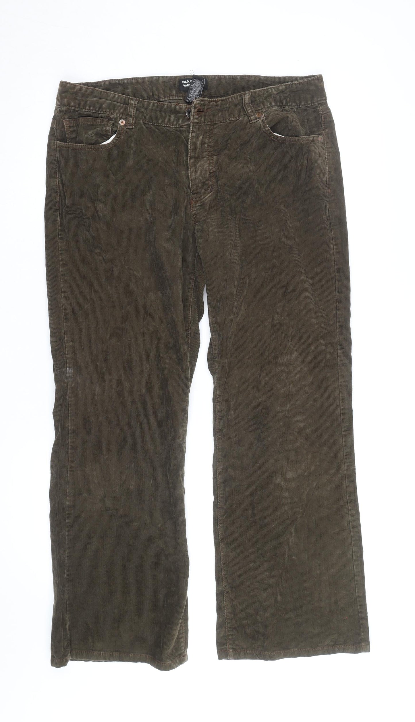 Ralph Lauren Men's Brown Corduroy Straight Trousers 32x30