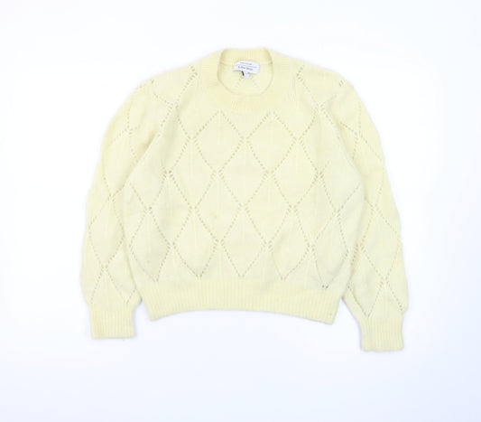 & Other Stories Women Yellow Wool Alpaca Knit Pullover Jumper S
