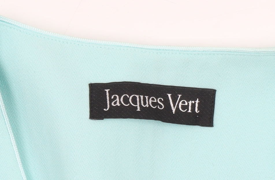 Jacques Vert Women Aqua Blue Long Sleeve Suit Jacket Size 22