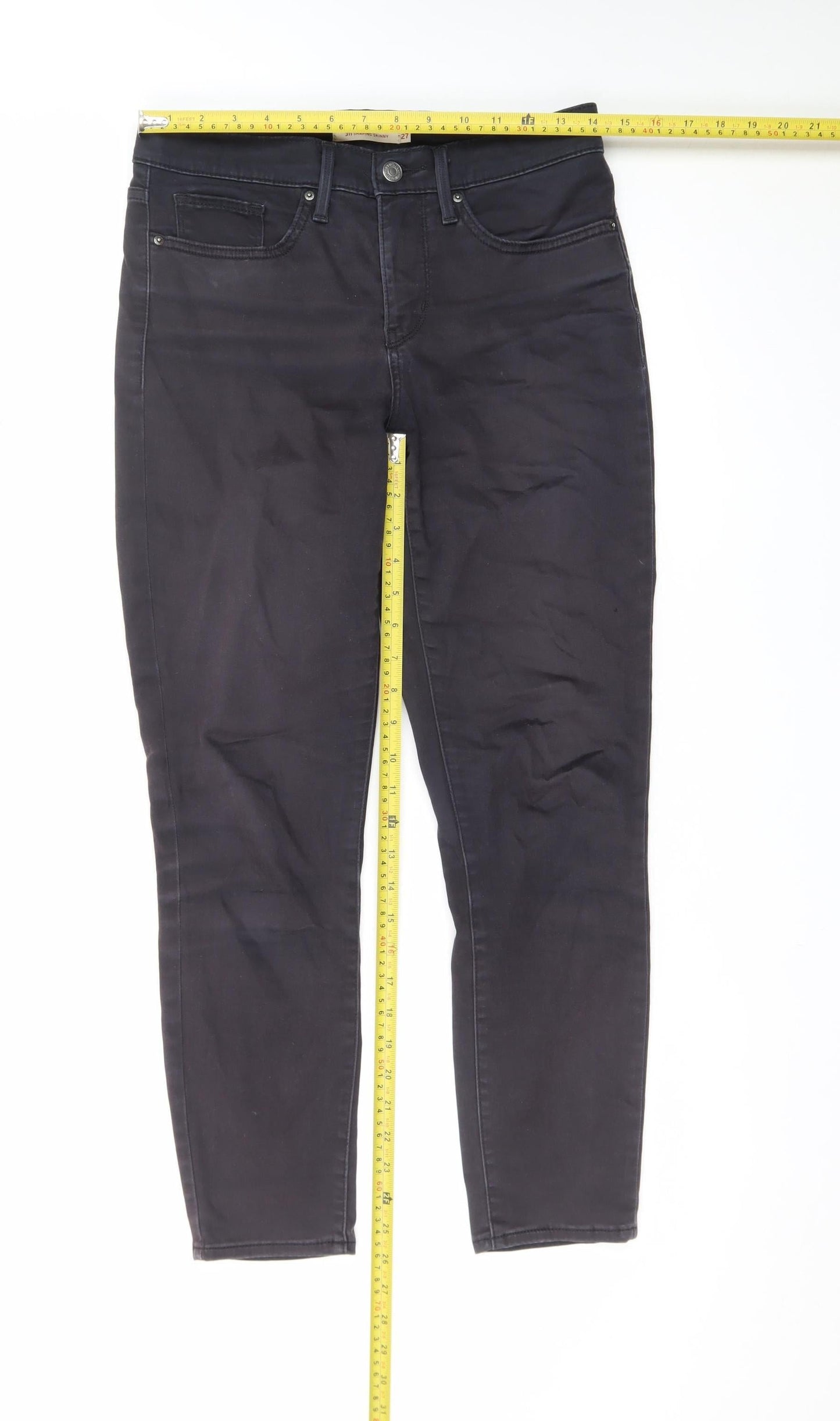 Levi's Women's Black Skinny Jeans Size 10 Slim Fit Mid Rise Denim