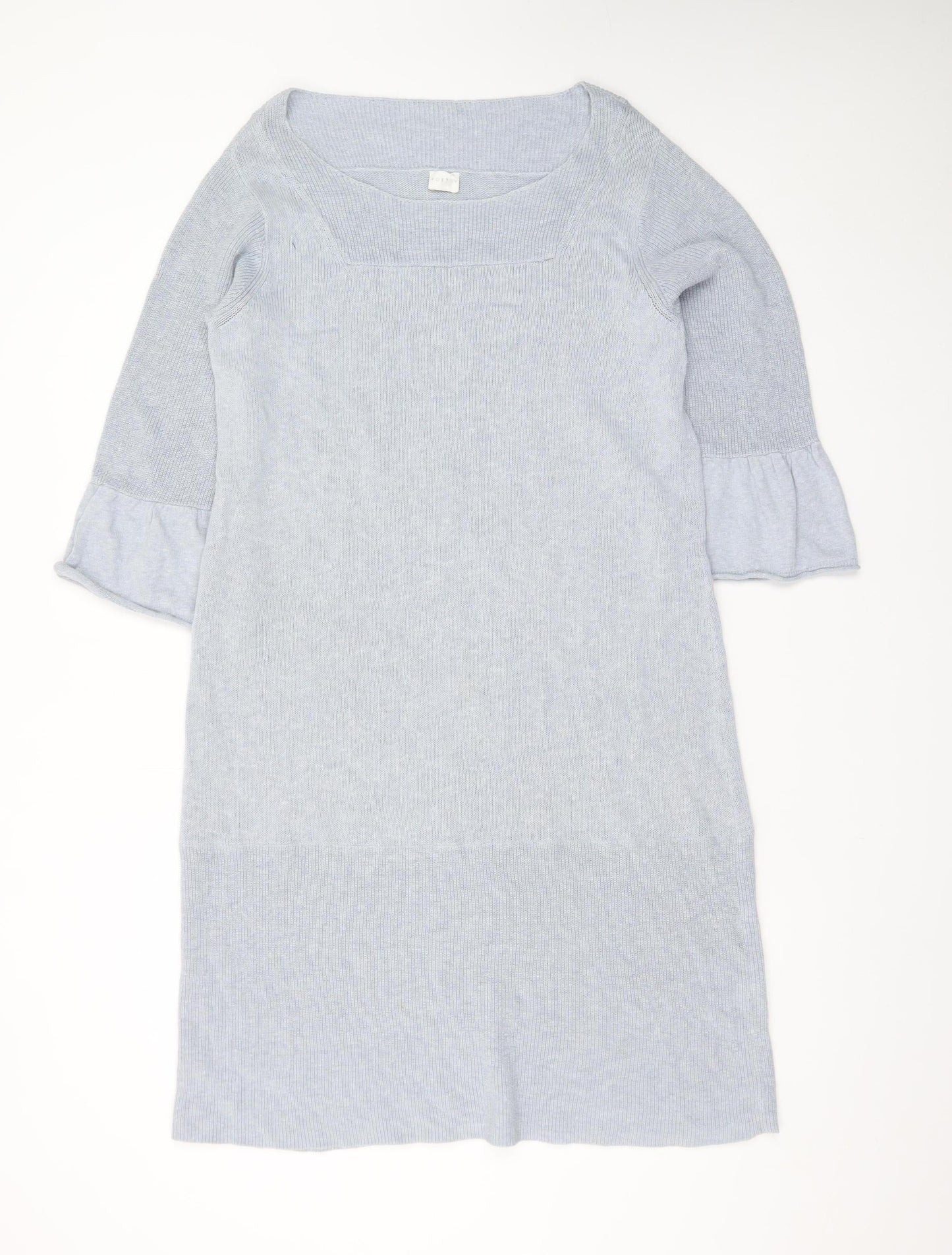 Poetry Women Grey Cotton Linen Jumper Dress Size 10