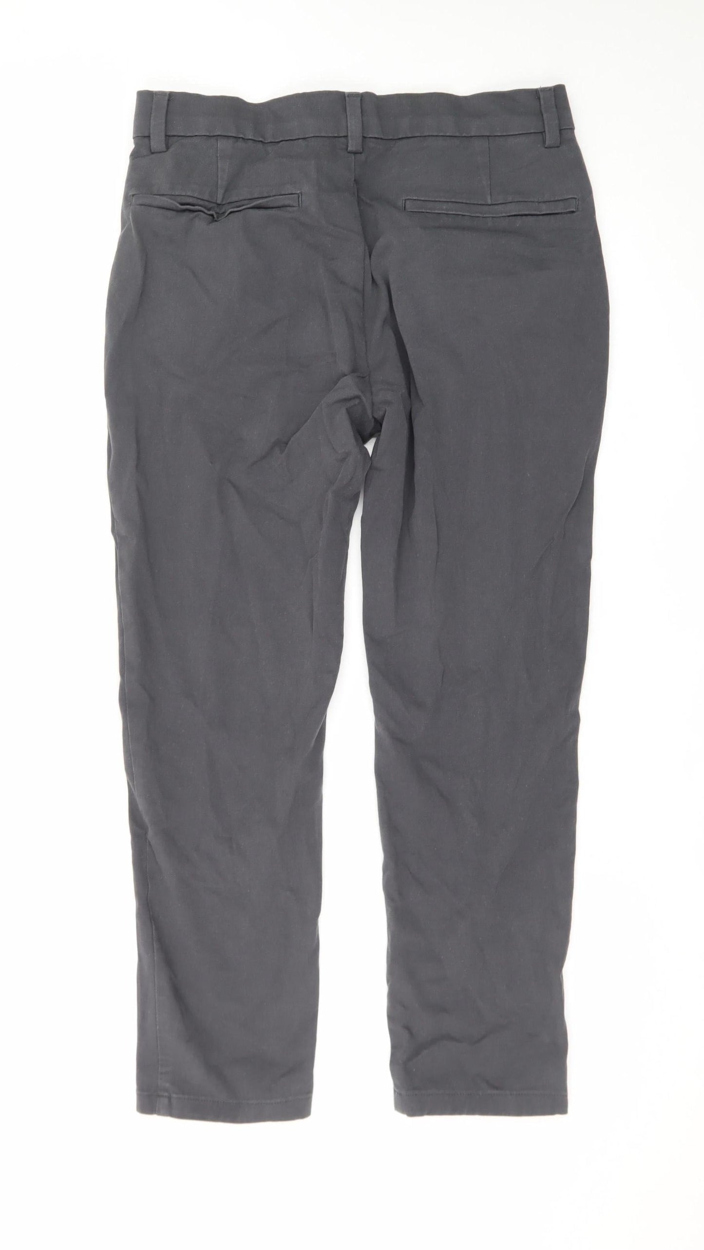 Marks and Spencer Men's Grey Slim Fit Cotton Chino Trousers 30W 29L