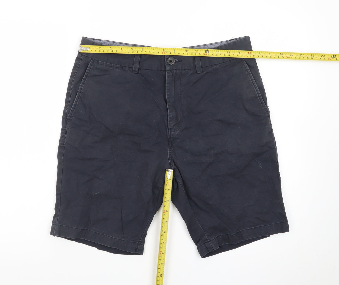 Next Men's Black Chino Shorts 32 Regular Waist Casual Summer Wear