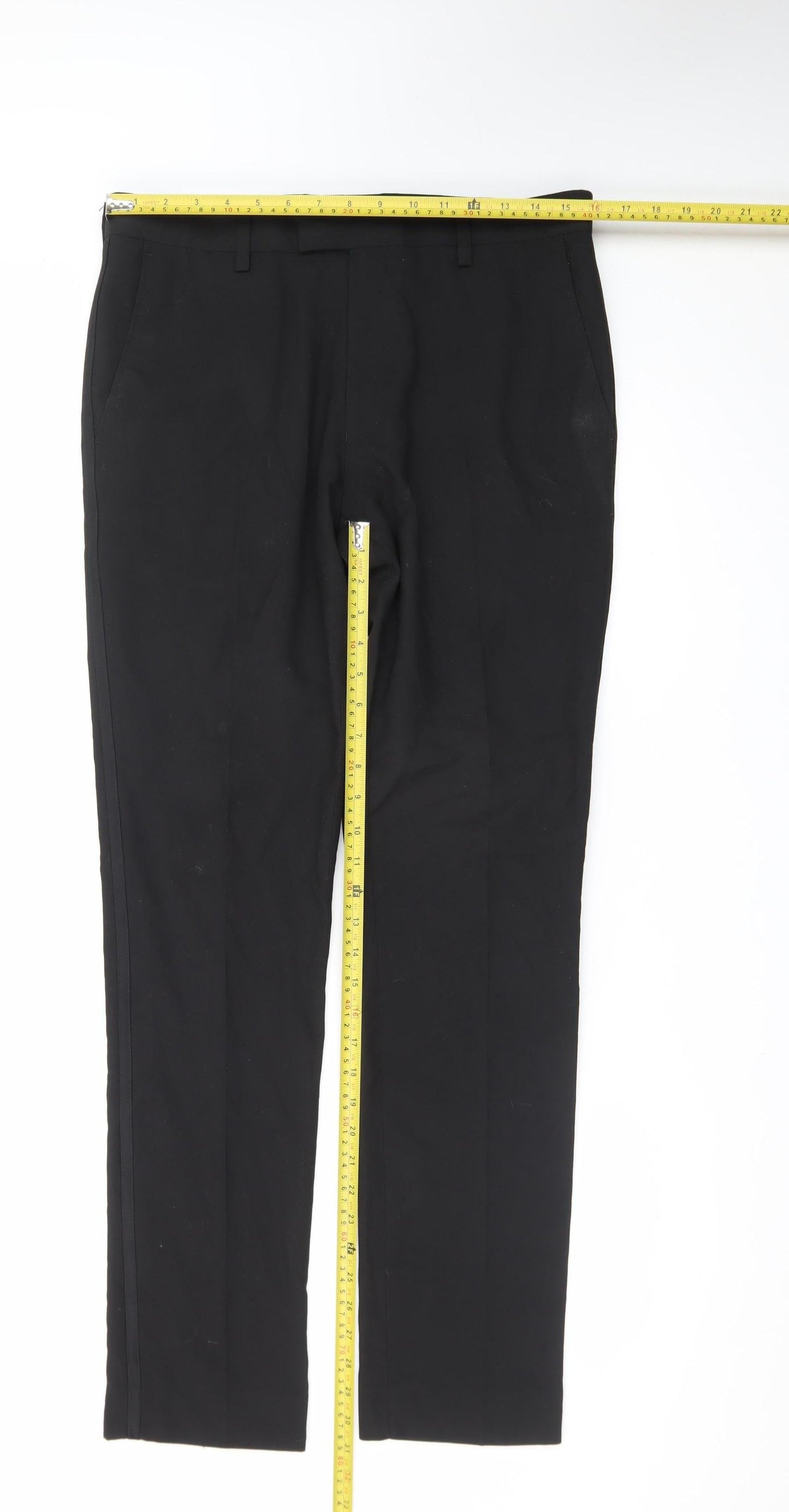Next Men’s Black Regular Fit Dress Pants 32W 33L Formal Trousers