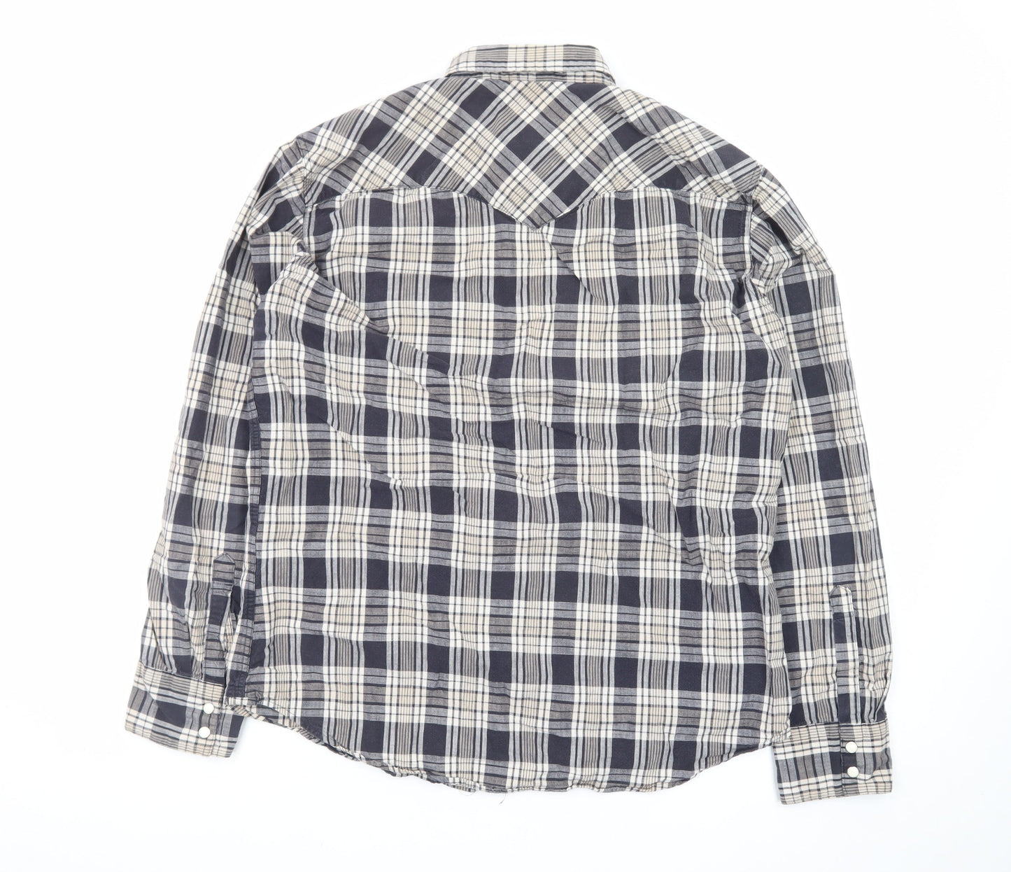 Levi's Men's Blue Check Flannel Long Sleeve Button-Up Shirt XL