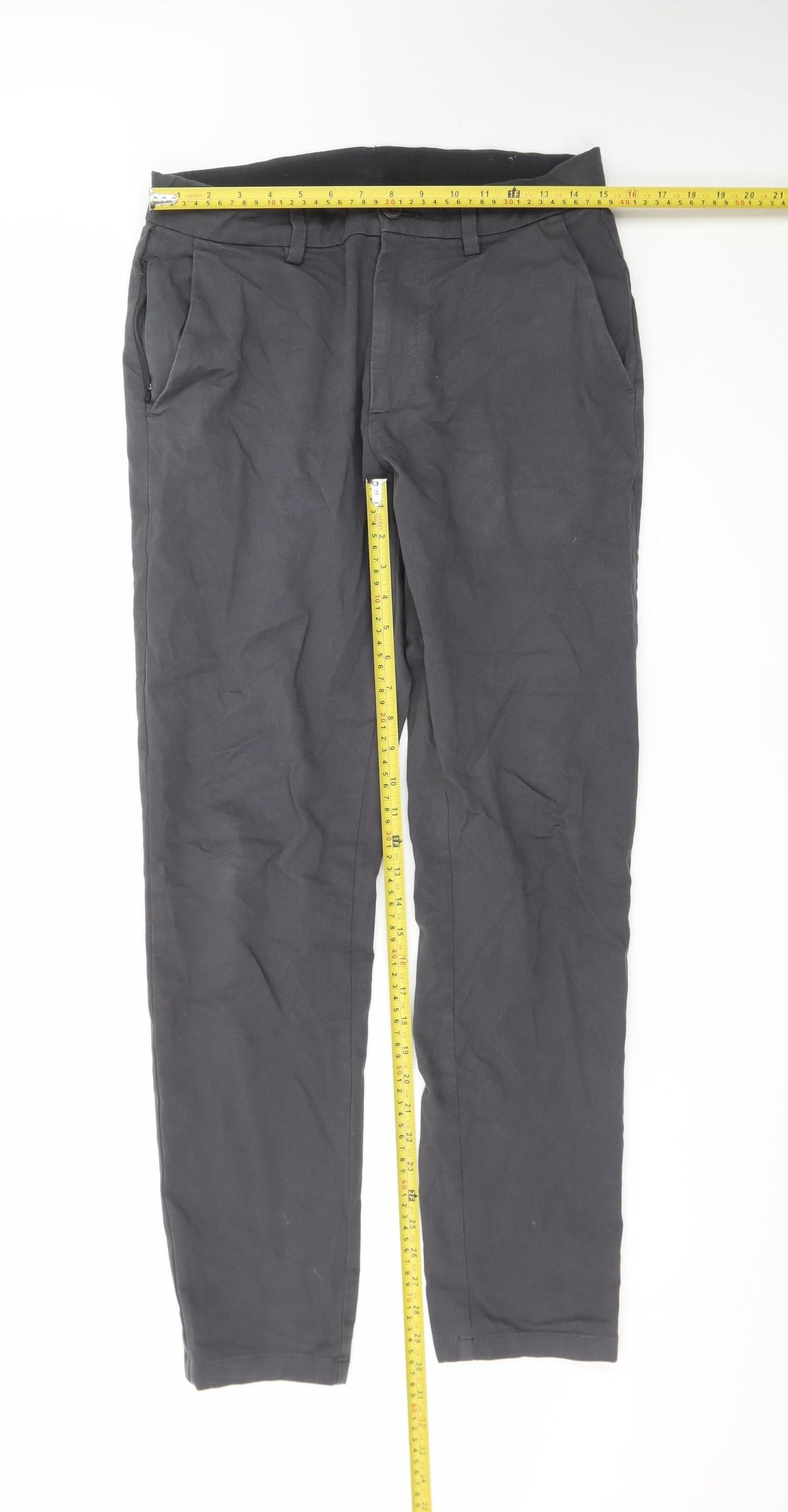 Marks and Spencer Men's Black Slim Fit Chino Trousers 30x31