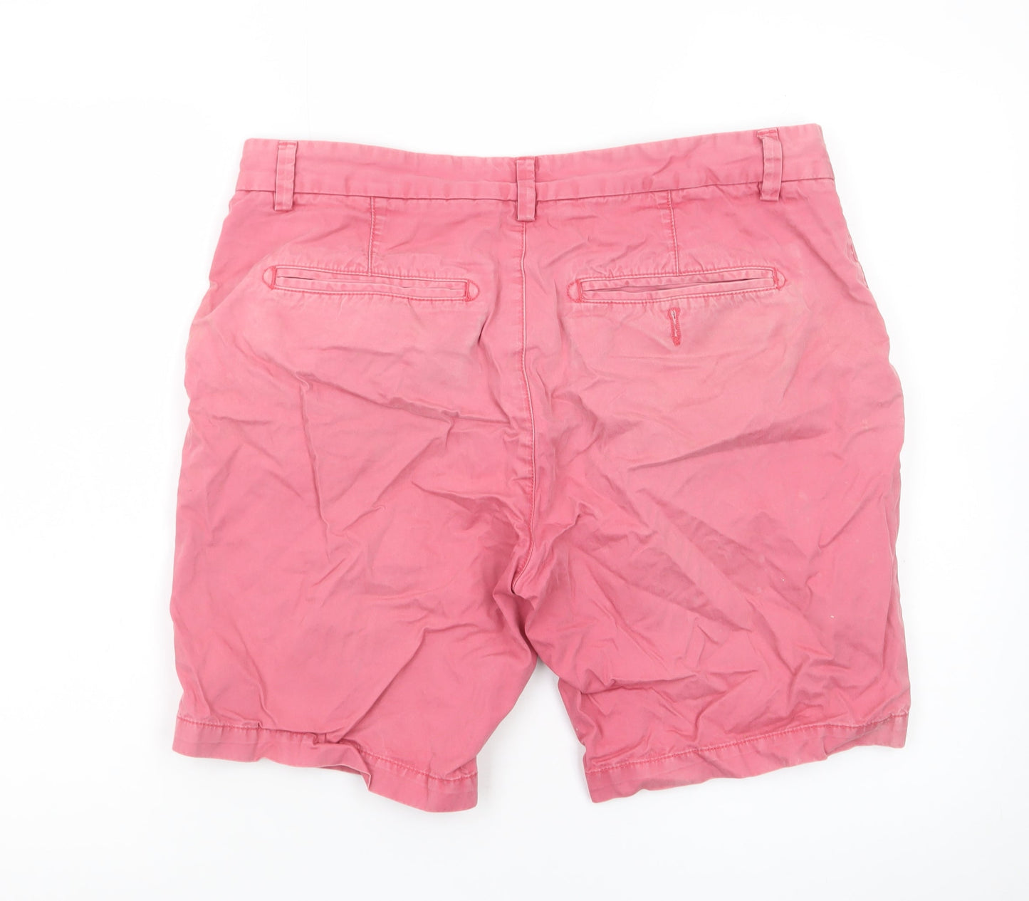 Next Men’s Pink Chino Shorts Size 34 Regular Cotton Casual