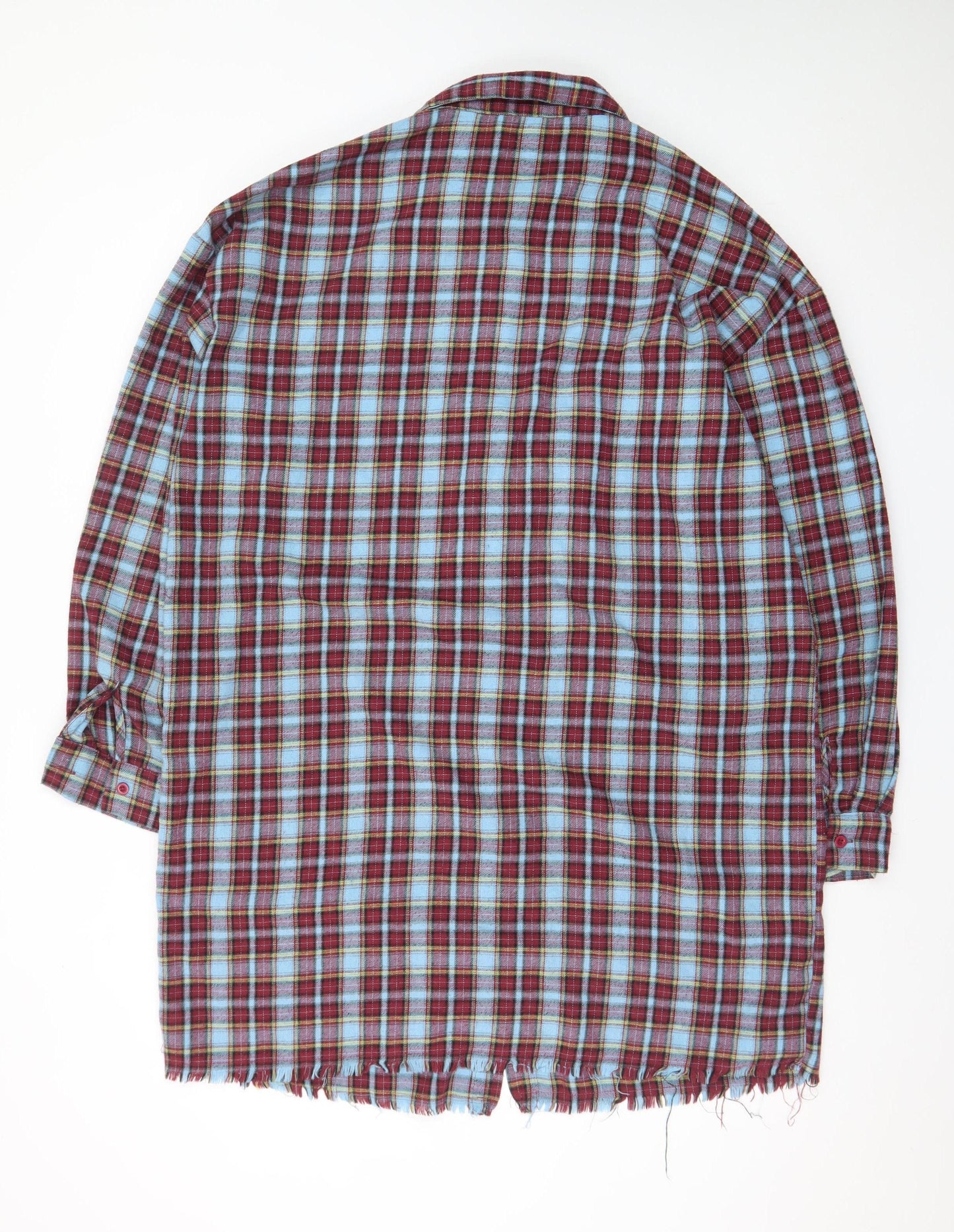 Boohoo Women’s Multicoloured Check Long Sleeve Flannel Shirt Dress UK 10