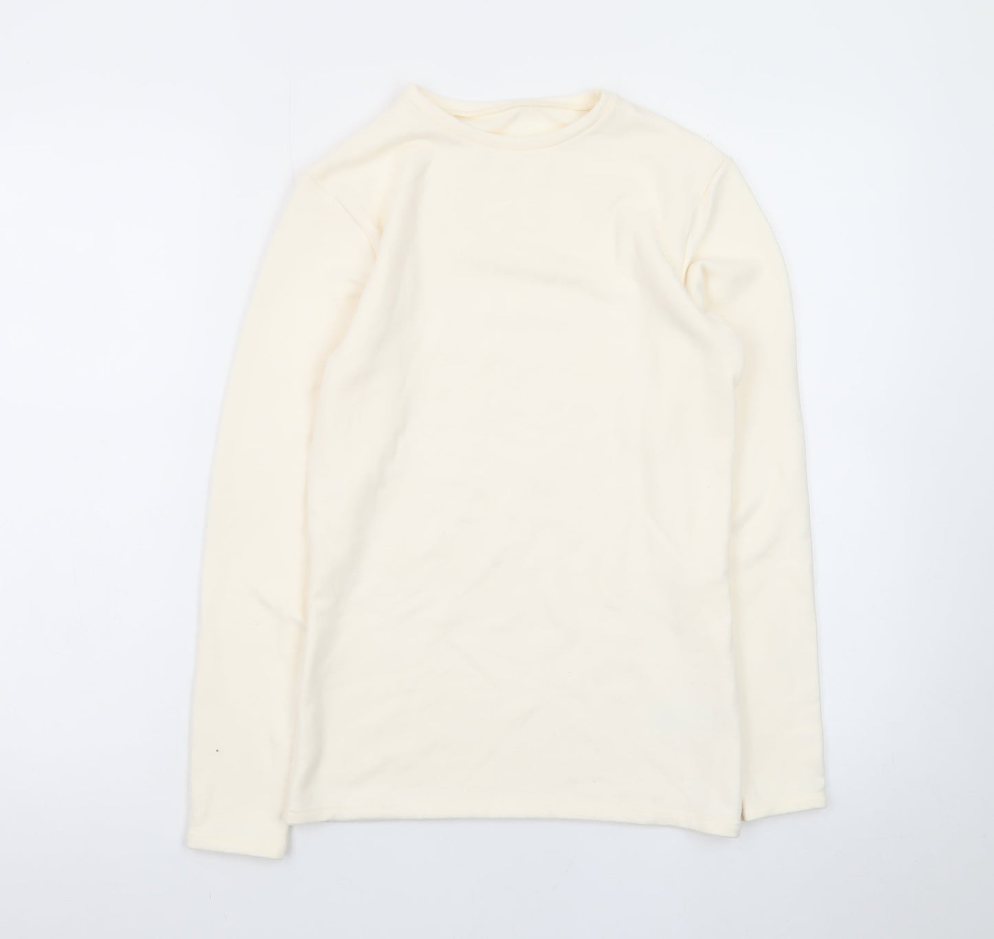 Marks and Spencer Womens Ivory Heatgen Long Sleeve Crew Neck Jumper Size 12