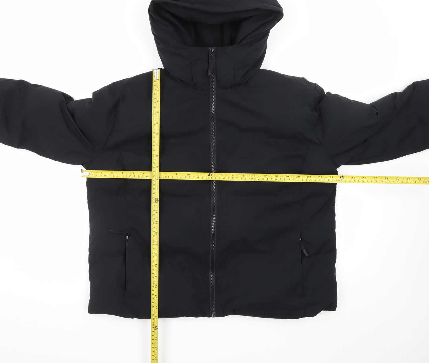 Slazenger Womens Black Size 10 Puffer Jacket Hooded Winter Coat