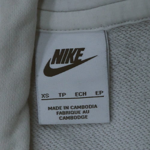 Nike Men’s White XS Pullover Hoodie with Red Logo Graphic