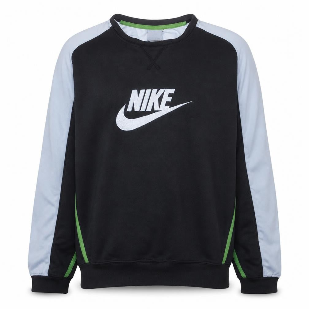Nike Mens Black M Crew Neck Pullover Sweatshirt with Logo