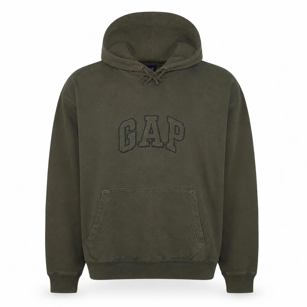 GAP Men's Green Logo Pullover Hoodie Size L Regular Fit