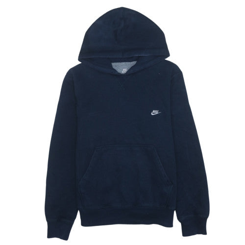Nike Mens Blue Pullover Hoodie Size M Regular Fit Fleece Sweatshirt