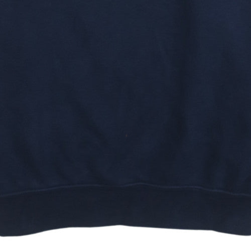 Nike Men's Navy Blue Crew Neck Sweatshirt L Cotton Blend