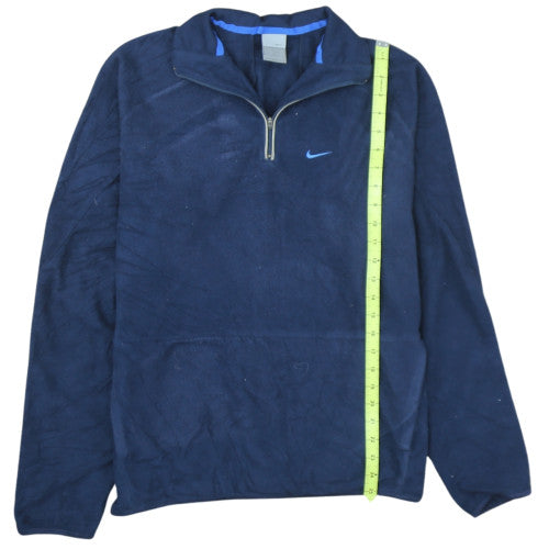Nike Men's Blue Fleece 1/4 Zip Pullover Sweatshirt Size M