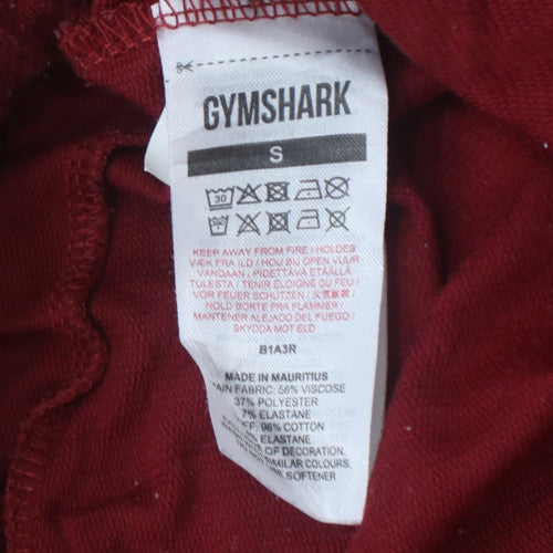 Gymshark Mens Red Slim Fit Jogger Sweatpants Size S Activewear Trousers