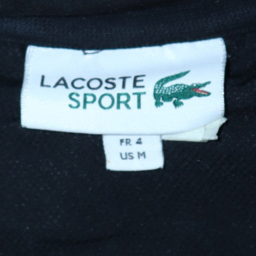 Lacoste Sport Men's Black Pullover Hoodie Size M Cotton Blend