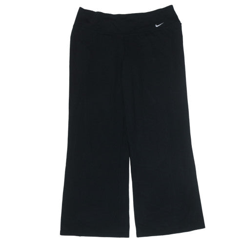 Nike Women's Black Dri-FIT Wide-Leg Yoga Activewear Trousers L