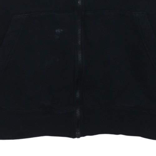 Nike Men Black 2XL Full Zip Hoodie Fleece Sweatshirt