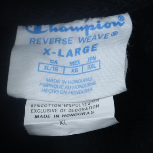 Champion Mens Black XL Reverse Weave Pullover Hoodie Sweatshirt