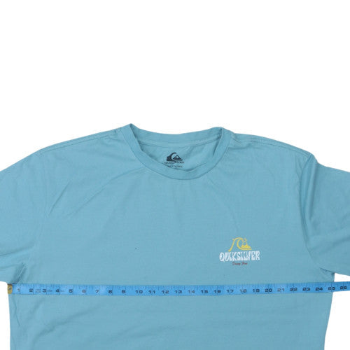 Quiksilver Mens Blue Regular Fit Cotton Graphic T-Shirt XXL