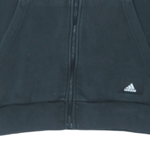 Adidas Womens Black 4XL Full Zip Hooded Sweatshirt Hoodie