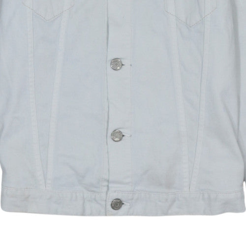 Levi Strauss Women's White Denim Jacket M Button-Up Casual Style