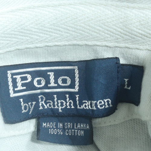 Ralph Lauren Men's Blue Striped Collared Rugby Sweatshirt L