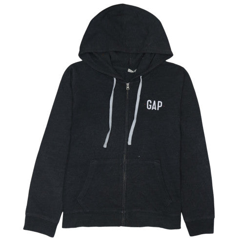 GAP Women Black Full Zip Hoodie XL Hooded Sweatshirt Classic Logo